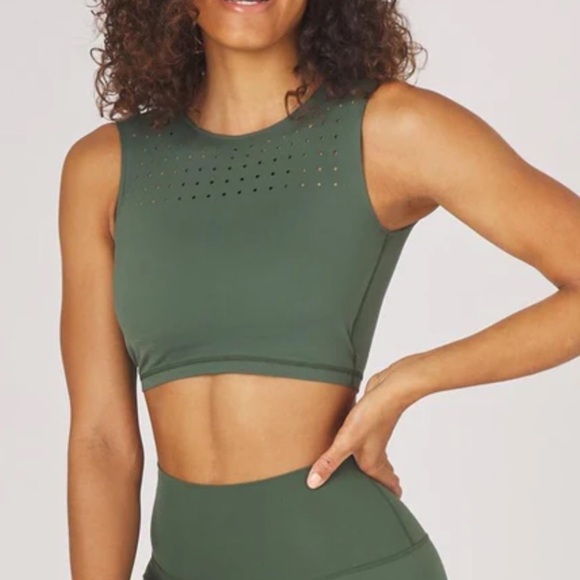 NWT GLYDER Mood Sports Bra Olive X-Small - Picture 1 of 10